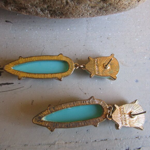 Sugarfix by Baublebar Green Enameled Dangle Drop Post Earrings - Picture 3 of 4